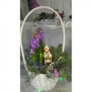 Новогодняя композиция "Гиацинты зимой"